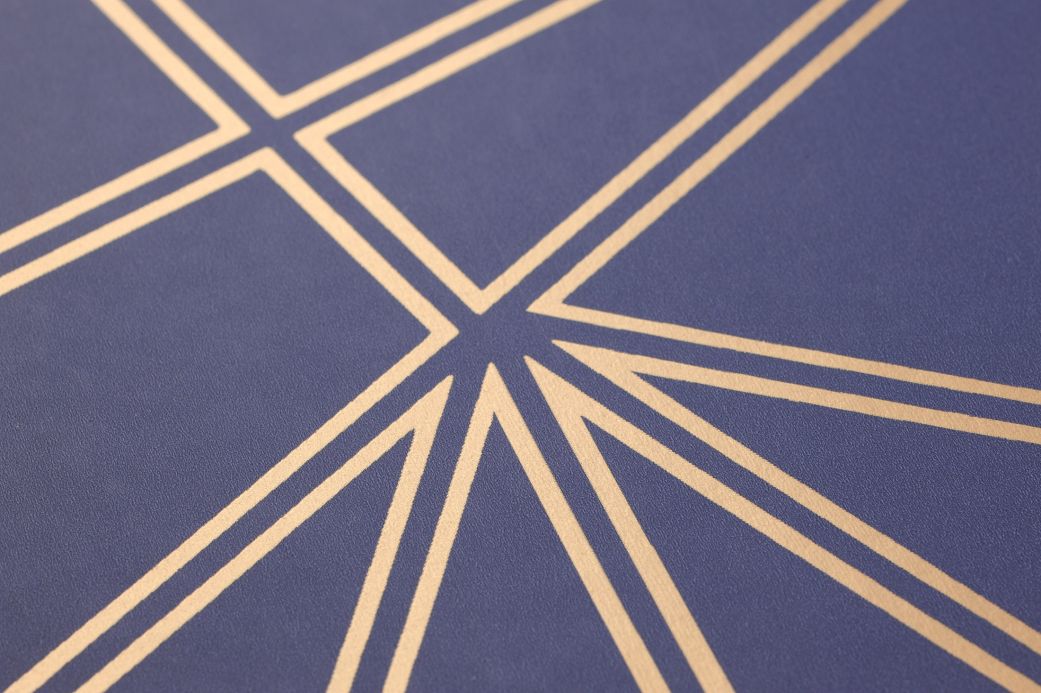 Geometrische Tapeten Tapete Habakuk Graublau Detailansicht