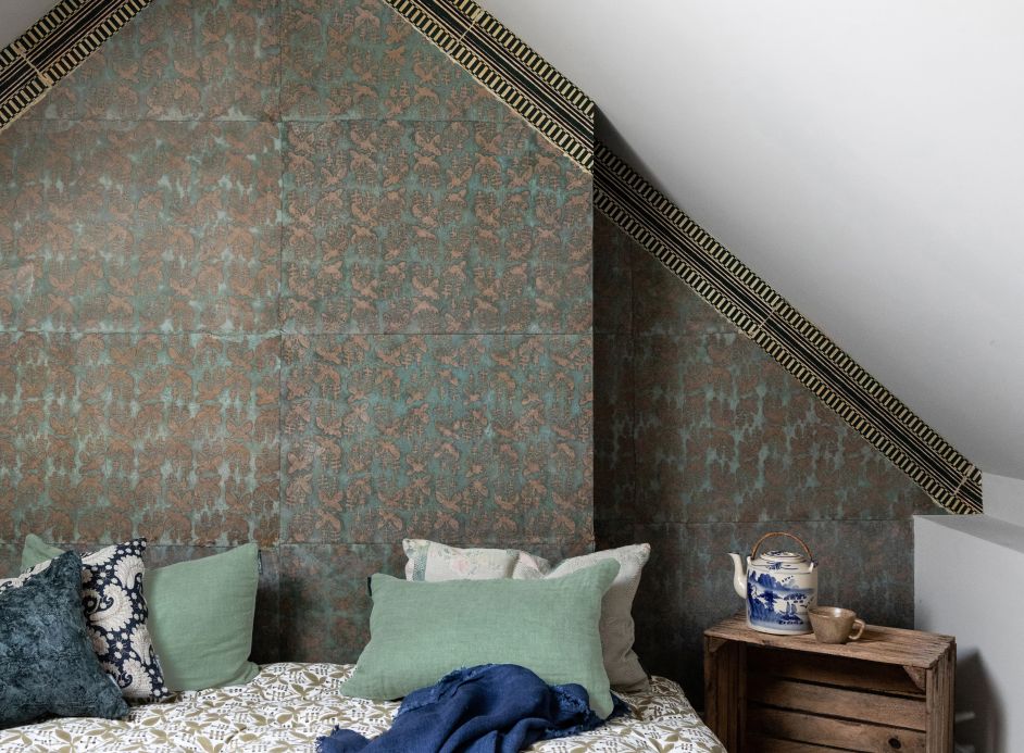 Wallpaper Wallpaper Bloom Zurich mint turquoise Room View