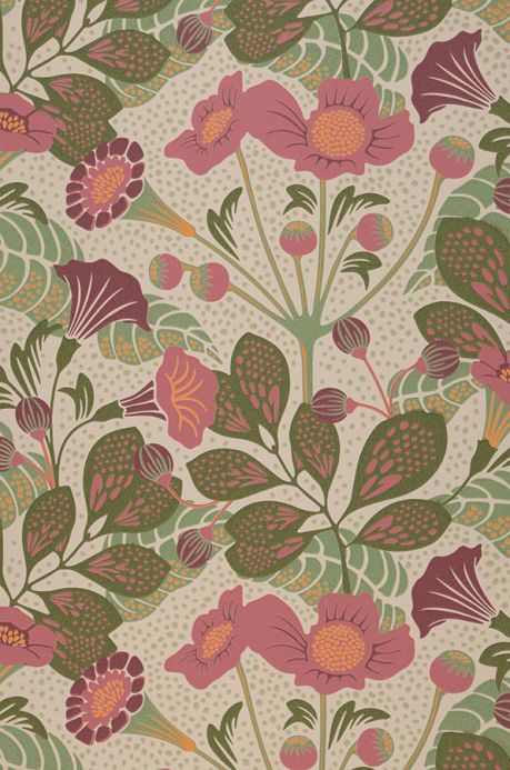 Floral Wallpaper Wallpaper Ancasi antique pink Roll Width