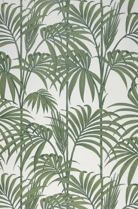Papel de parede botânico Papel de parede Tatanu verde escuro Largura do rolo
