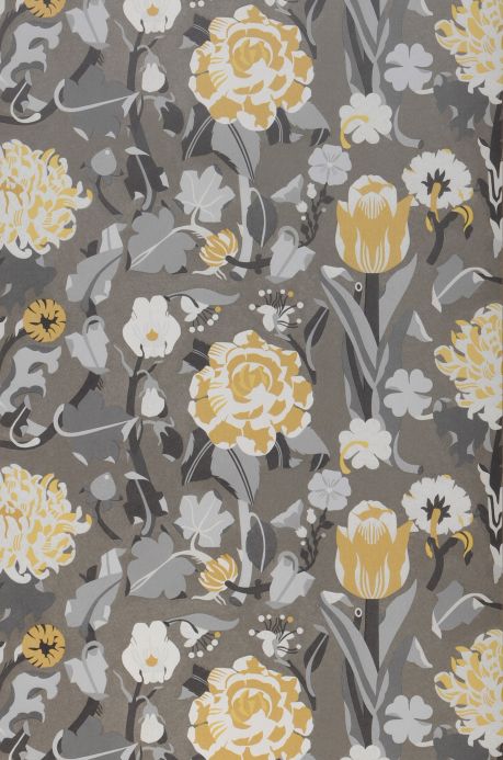 Floral Wallpaper Wallpaper Eleonore sand yellow Roll Width