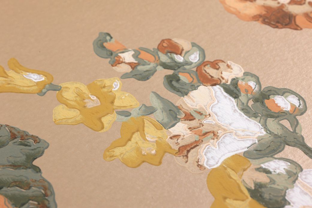 Floral Wallpaper Wallpaper Wanda beige Detail View