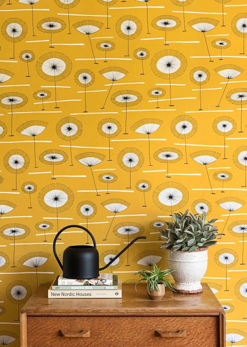 Wallpaper Wallpaper Grasslands sun yellow Room View