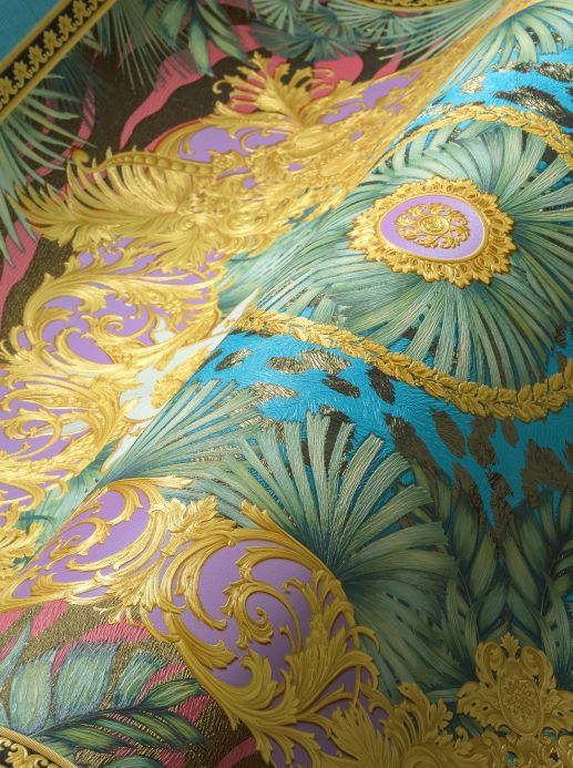 Versace Tapeten Tapete Hestia Hellblau Detailansicht