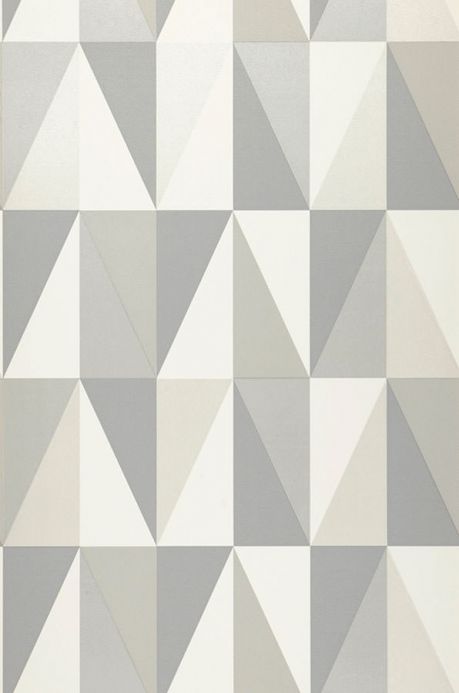 Geometric Wallpaper Wallpaper Lenus platinum grey Roll Width