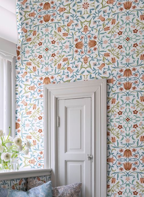 William Morris Wallpaper Wallpaper Aleen white Room View