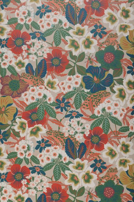 Floral Wallpaper Wallpaper Adelia shades of red Roll Width