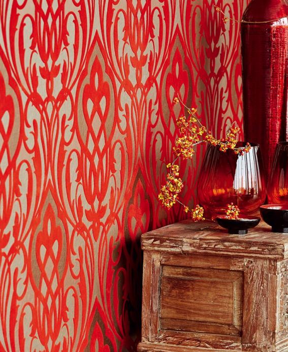 Archiv Wallpaper Letona ruby red Room View