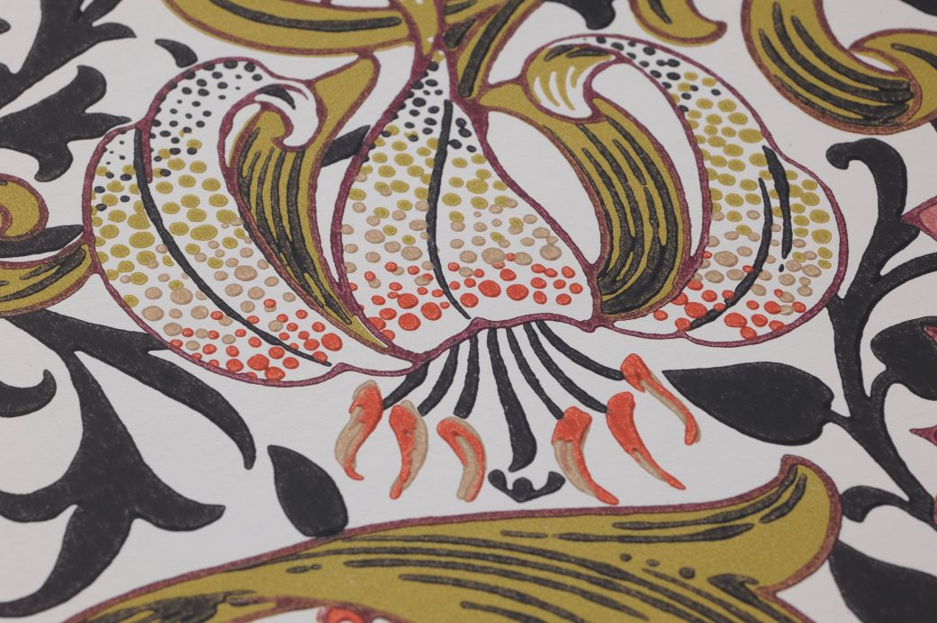 William Morris Tapeten Tapete Wispa Olivgelb Detailbild