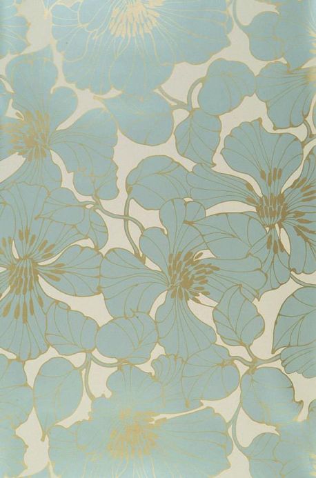 Floral Wallpaper Wallpaper Indra light blue Roll Width