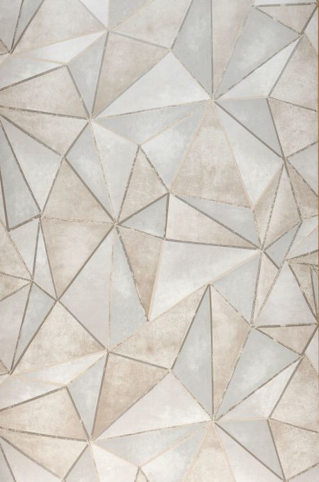 Geometric Wallpaper Wallpaper Mirage grey beige shimmer Roll Width