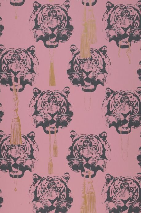 Papier peint de Lisa Bengtsson Papier peint Coco Tiger rosé clair Largeur de lé