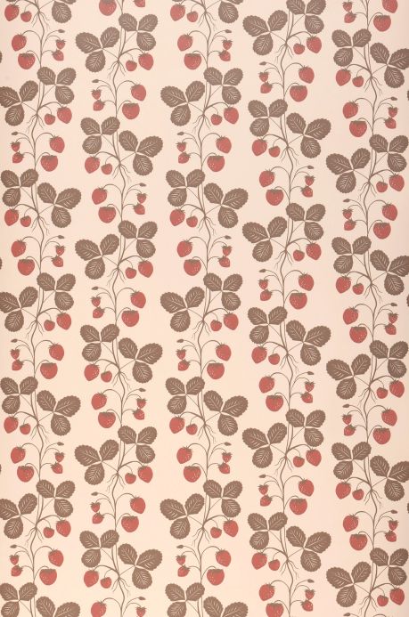 Fruit Wallpaper Wallpaper Strawberry Field red Roll Width
