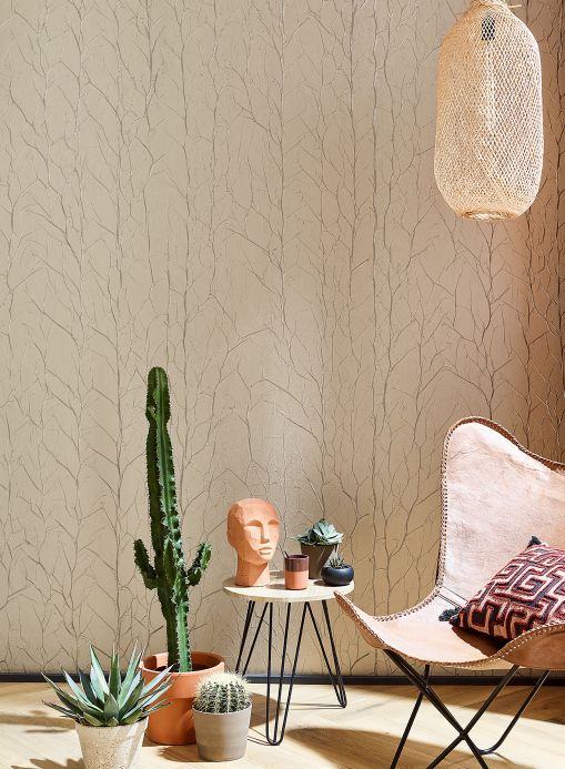 Popular wallpapers Wallpaper Crush Wilderness 03 pearl beige Room View