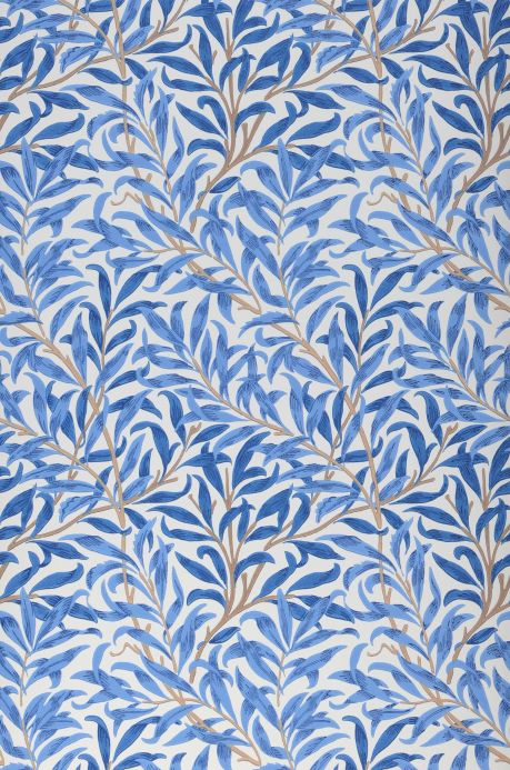 Papel de parede botânico Papel de parede Darcie azul claro Largura do rolo