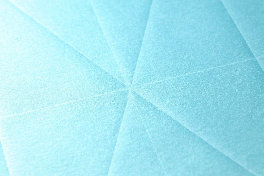 Archiv Tapete Origami Türkisblau Detailansicht