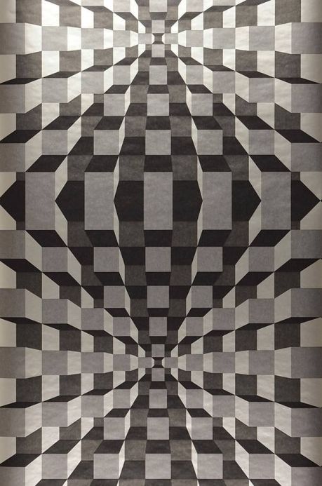 Archiv Papier peint Illusion gris argent Largeur de lé