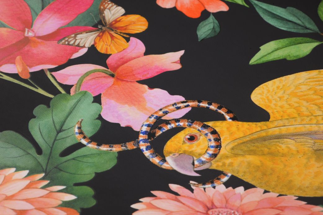 Floral Wallpaper Wallpaper Aranza anthracite Detail View