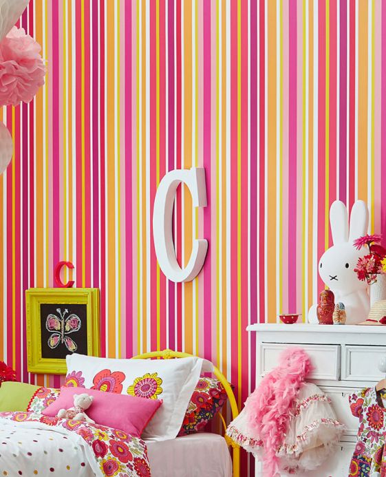 Pink Wallpaper Wallpaper Jama rose Room View