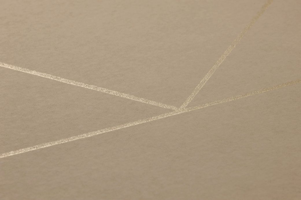 Papier peint de Ferm Living Papier peint Lines beige gris clair Vue détail