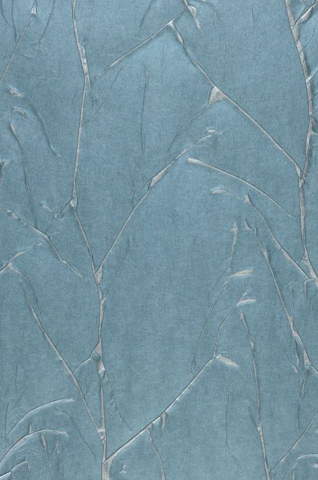 Crinkle Effect Wallpaper Wallpaper Crush Wilderness 02 turquoise blue A4 Detail