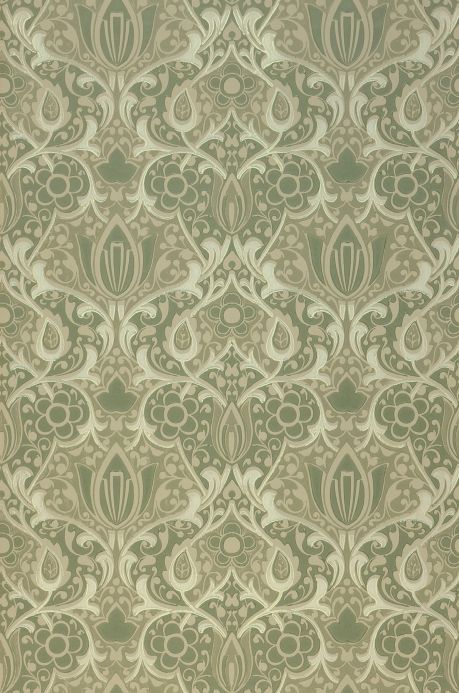 Art Nouveau Wallpaper Wallpaper Lamine grey olive Roll Width