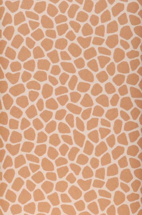 Orange Wallpaper Wallpaper Giraffe Coat terracotta Roll Width