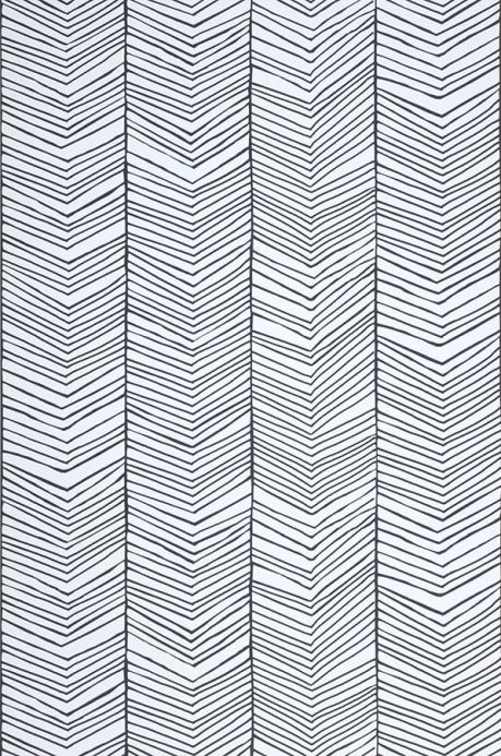 Geometric Wallpaper Wallpaper Herringbone black Roll Width