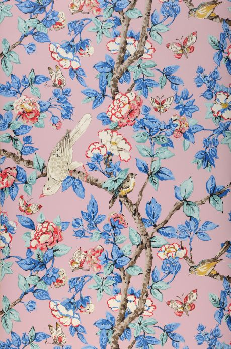 Bird Wallpaper Wallpaper Jardine light pink Roll Width