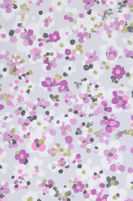 Archiv Wallpaper Cherry Blossoms violet A4 Detail