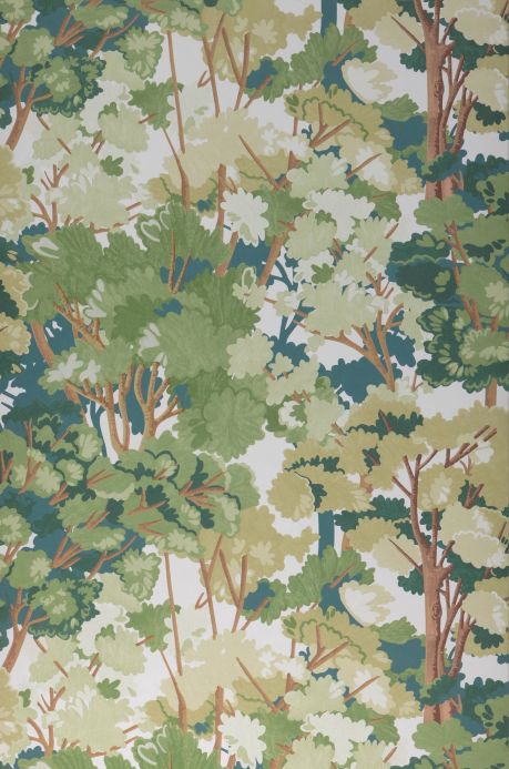 Design Wallpaper Wallpaper Hardwood Forest shades of green Roll Width