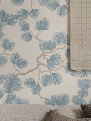 Wallpaper Pine pale blue grey Raumansicht