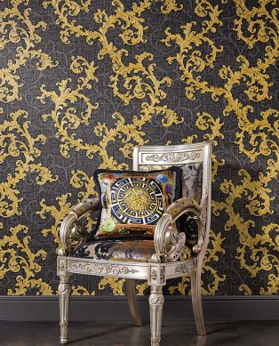 Wallpaper Gloriosa pearl gold Room View