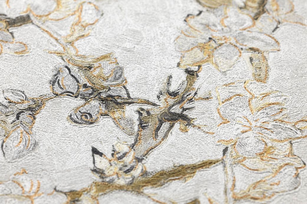 Material Wallpaper VanGogh Blossom white Detail View