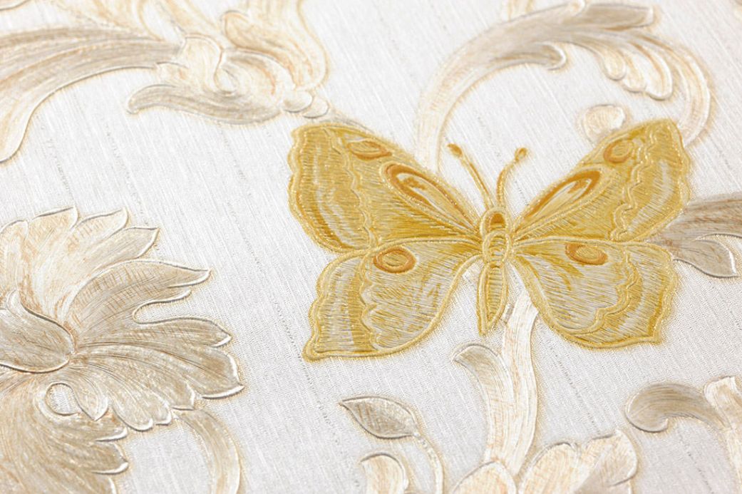 Papier peint de Versace Papier peint Glory beige brillant Vue détail
