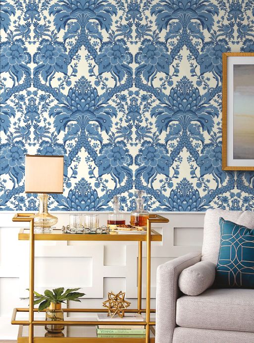 Wallpaper Wallpaper Royal Artichoke azure blue Room View