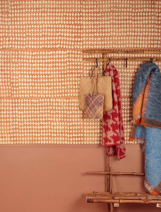 Designers Papel de parede Yamantaka marrom alaranjado Ver quarto