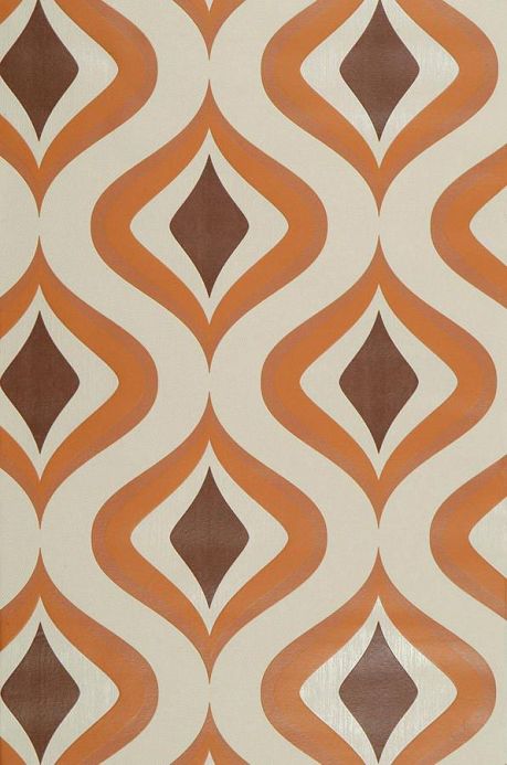 Wallpaper patterns Wallpaper Triton orange Roll Width