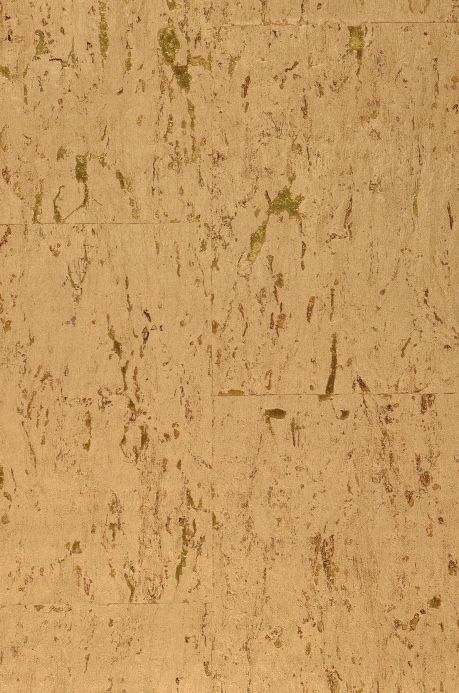 Natural Wallpaper Wallpaper Cork on Roll 04 yellow gold A4 Detail