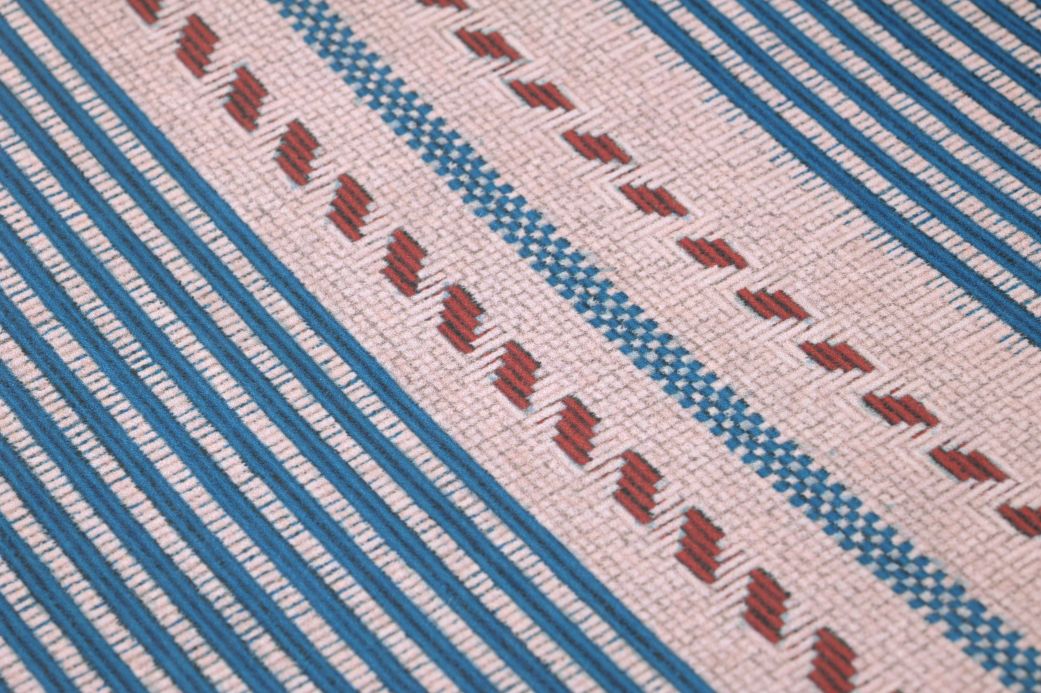 Mindthegap Wallpaper Wallpaper Berber Stripes green blue Detail View