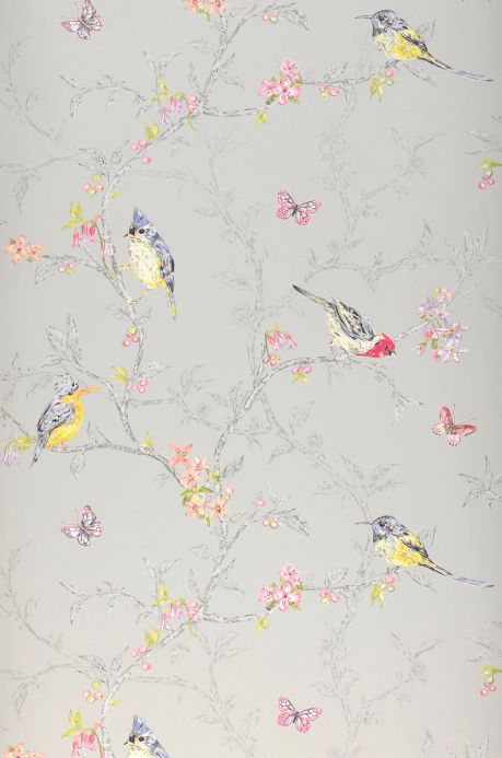 Bird Wallpaper Wallpaper Onni light grey Roll Width