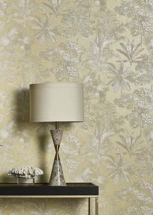Wallpaper Wallpaper Alenia green-beige shimmer Room View