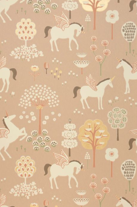 Majvillan Wallpaper Wallpaper True Unicorns beige red-grey Roll Width