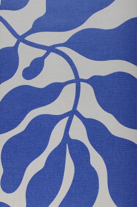 Leaf and Foliage Wallpaper Wall mural Voyage sapphire blue Roll Width