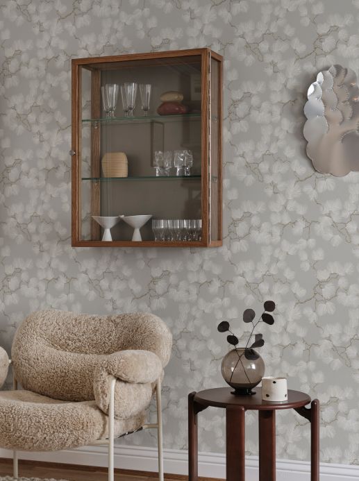 Grey Wallpaper Wallpaper Pine grey white Room View