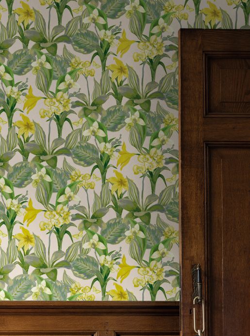 Floral Wallpaper Wallpaper Marianne gelbtöne Room View