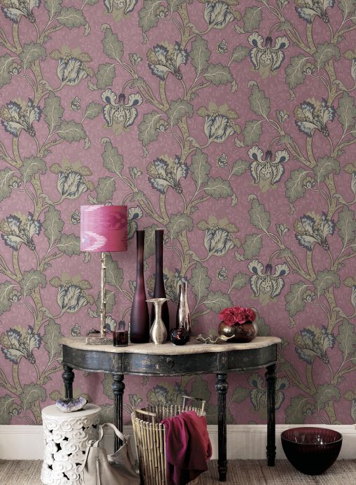 Archiv Wallpaper Mandaya pastel violet Room View