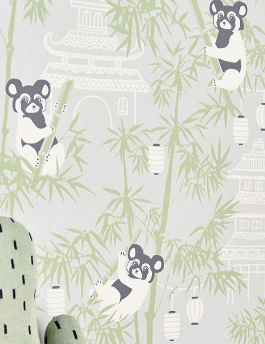Animal Wallpaper Wallpaper Bambu fern green Room View