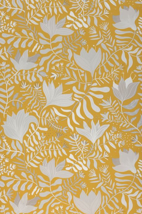 Floral Wallpaper Wallpaper Sukumala ochre yellow Roll Width