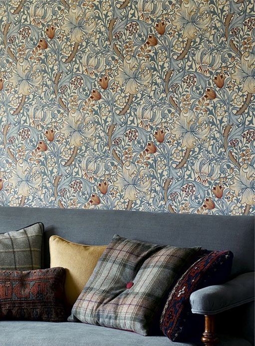William Morris Wallpaper Wallpaper Wispa mint grey Room View